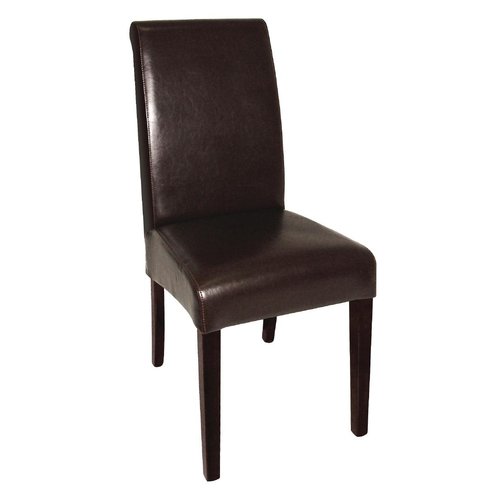 Bolero Faux Leather Dining Chair - Dark Brown (Box 2)