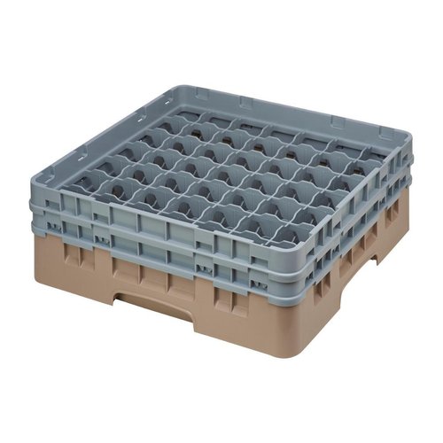 Cambro Camrack Beige 49 Compartments - Max Glass Height 133mm