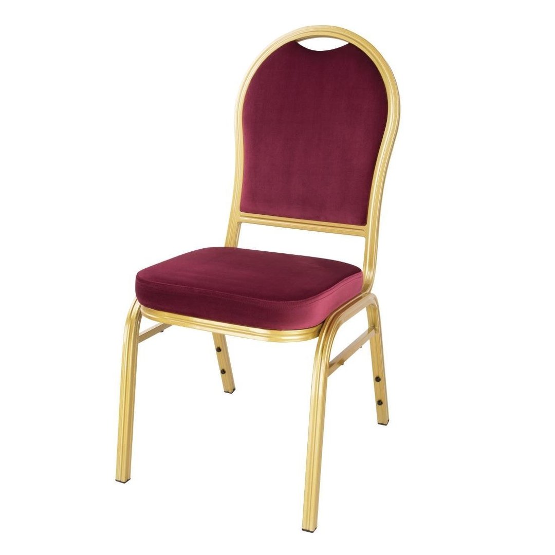 Bolero Regal Banqueting Chair - Claret (Pack 4)