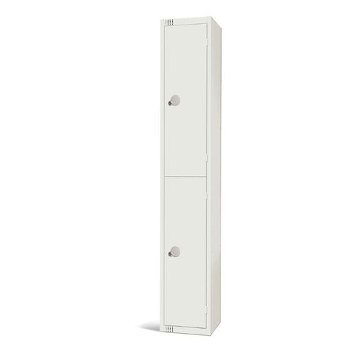 450mm Deep 2 Door Locker - White