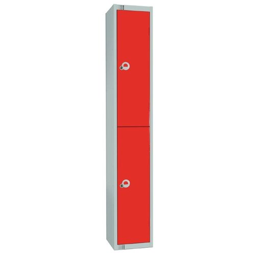 300mm Deep 2 Door Locker - Red