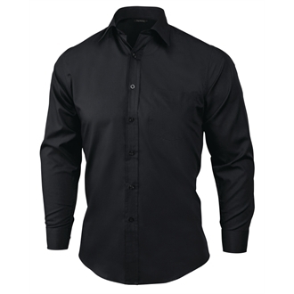 Uniform Works Dress Shirt Long Sleeve - Black