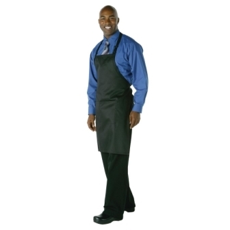Chef Works Adjustable Neck Bib Apron - Black