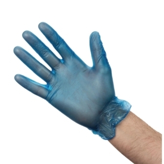 Vogue Vinyl Food-Prep Gloves Blue Powdered (Box 100)