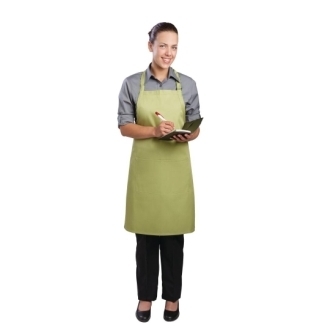 Colour by Chef Works Adjustable Bib Apron - Lime