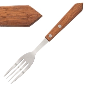 Steak Forks Wood - 4" [Box 12]