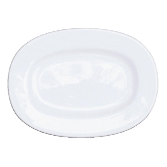 Alchemy White Rimmed Oval Dish 8" (Box 12)