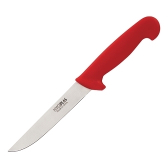 Hygiplas Boning Knife Stiff Blade Red - 6"