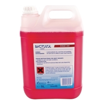 Bactosol Glass Wash Rinse Aid - 2 x 5Ltr