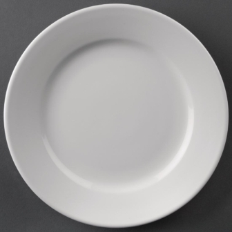 Athena Hotelware Wide Rimmed Plate - 203mm [Box 12]