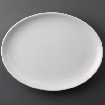 Athena Hotelware Oval Coupe Plate - 254x178mm [Box 12]