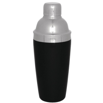 Deluxe Cocktail Shaker - 0.7Ltr Black PVC Grip