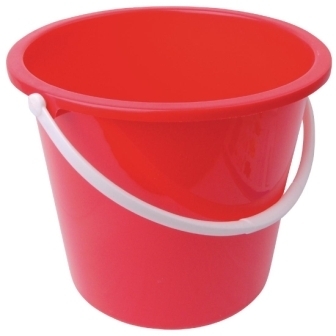 Jantex Round Plastic Bucket Red - 10Ltr