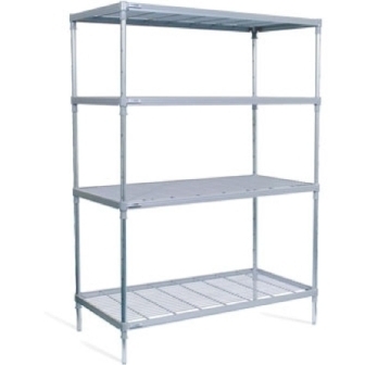 4 Tier Nylon Coated Wire Shelving - 875x390x1700mm