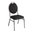 Bolero Steel Banqueting Chair Oval Back with Black Plain Cloth [Pack 4]