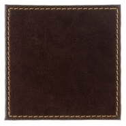 Faux Leather Coasters Brown - 100x100mm [Pack 4]
