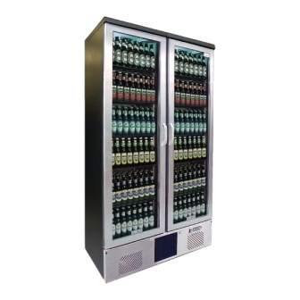 Gamko Upright Bottle Cooler Double Hinged Door St/St Front - 500Ltr