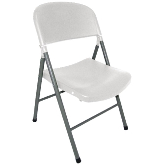 Bolero White Foldaway Utility Chair (Pack 2)