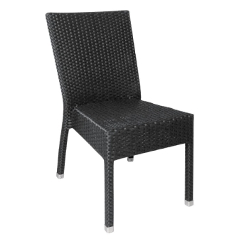 Bolero Rattan Side Chair [Dark Grey] Pack 4