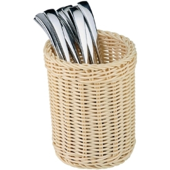 Polypropylene Rattan Basket for Cutlery  - 150x120mm dia