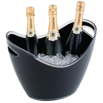 APS Black Acrylic Wine and Champagne Bucket - 255x350x270mm