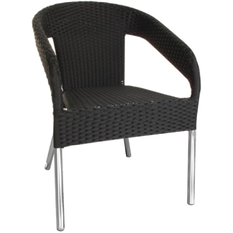 Bolero Wicker Wraparound Bistro Chair Pack 4