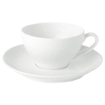 Royal Porcelain Bone Ascot Coupe Saucer White - 14cm [fits Cup CG311] [Box 12]