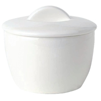 Royal Porcelain Bone Ascot Sugar Bowl with Lid White - 220ml [Box 12]