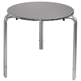 Bolero St/Steel 70cms Round Leg Table