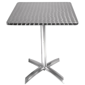 Bolero St/Steel 60cms Square Flip Top Bistro Table