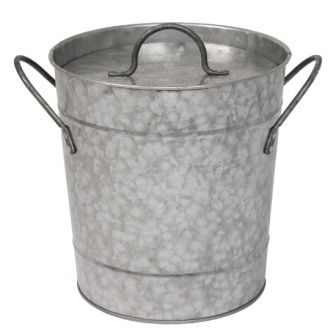 Olympia Ice Bucket Galvanized - 3.4Ltr