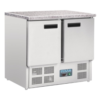 Polar Refrigerated Counter with Marble Work top - 2 doors