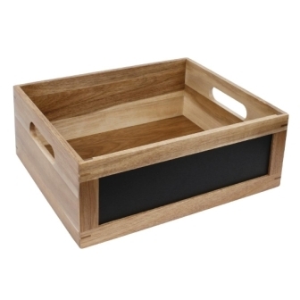 Olympia Display Crate with Chalkboard Side - 1/2 GN x 120mm