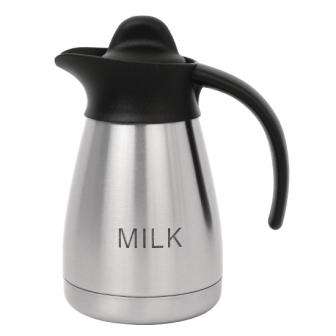 Olympia Vacuum Jug Etched "Milk" - 0.5Ltr with screwtop