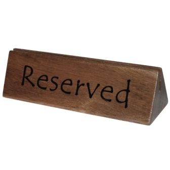 Wooden Reserved Sign/Menu Holder (Pack 10)