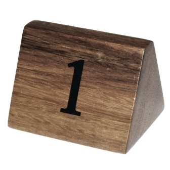 Olympia Acacia Table Number Signs - Numbers 1-10 (Set of 10)