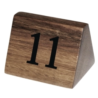 Olympia Acacia Table Number Signs - Numbers 11-20 (Set of 10)