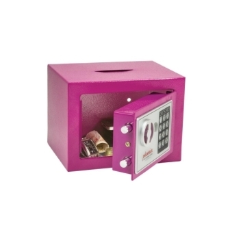 Phoenix Compact Office Safe - Pink
