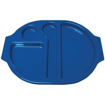 Kristallon Small Food Compartment Tray - Blue (Pack 10)