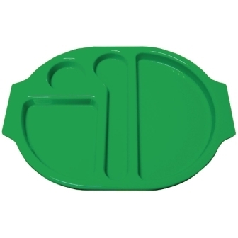 Kristallon Small Food Compartment Tray - Green (Pack 10)