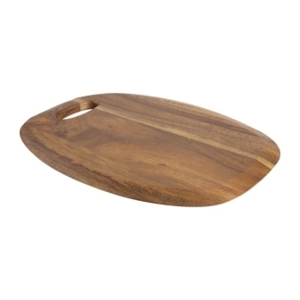 Presentation board Acacia wood rounded with handle large