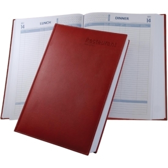 Castelli A4 Restaurant Booking Diary (Red)