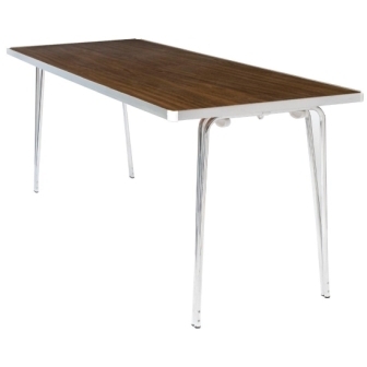 Contour Folding Table (Teak Effect) - 1220x685x698mm