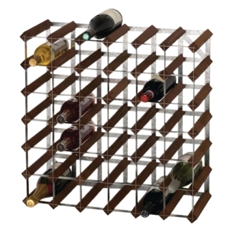 Dark Wood Wine Rack - 42 bottle (Fully assembled)