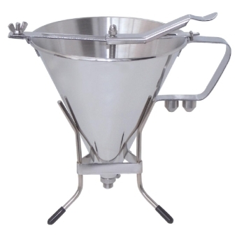 De Buyer Stainless Steel Automatic Piston Funnel with Stand 1.5Ltr
