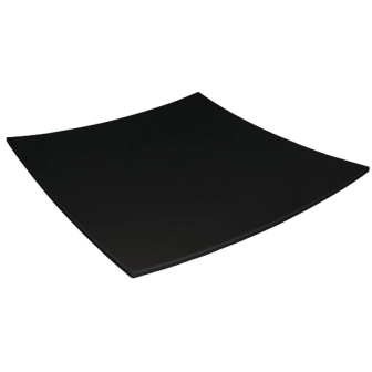 Kristallon Curved Square Melamine plate - 300mm black