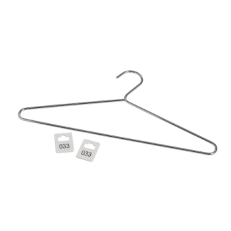 Heavy Duty Chrome Hangers with Tags x 50