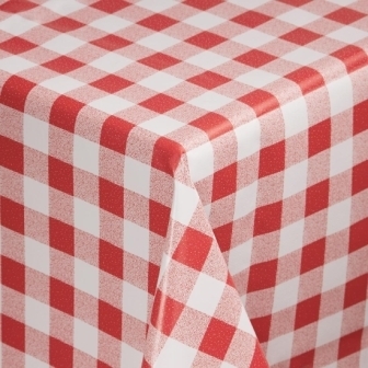 Tablecloth Red Check - 1370x2280mm