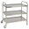 Vogue 3 Tier Flat Pack Trolley St/St - 855Lx535Wx940mmH