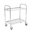 Vogue 2 Tier Flat Pack Trolley St/St - 855Lx535Wx940mmH